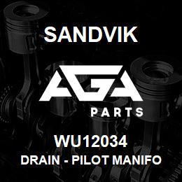 WU12034 Sandvik DRAIN - PILOT MANIFOLD | AGA Parts