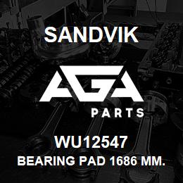 WU12547 Sandvik BEARING PAD 1686 MM. | AGA Parts