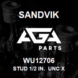 WU12706 Sandvik STUD 1/2 IN. UNC X 132 LG | AGA Parts