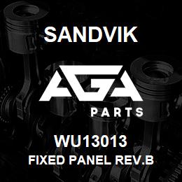 WU13013 Sandvik FIXED PANEL REV.B | AGA Parts