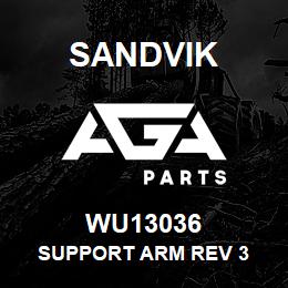 WU13036 Sandvik SUPPORT ARM REV 3 | AGA Parts