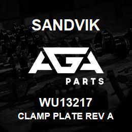 WU13217 Sandvik CLAMP PLATE REV A | AGA Parts