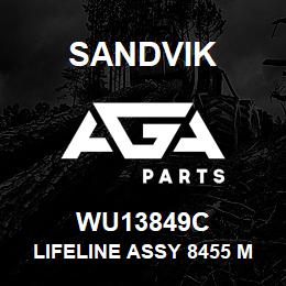 WU13849C Sandvik LIFELINE ASSY 8455 MM. ANCHOR HOLE | AGA Parts