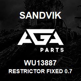 WU13887 Sandvik RESTRICTOR FIXED 0.75 X 4 REV 2 | AGA Parts