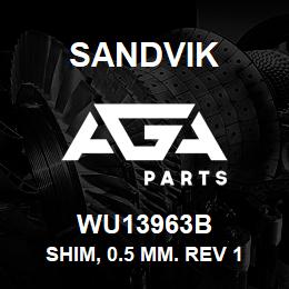 WU13963B Sandvik SHIM, 0.5 MM. REV 1 | AGA Parts