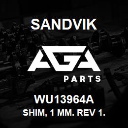 WU13964A Sandvik SHIM, 1 MM. REV 1. | AGA Parts