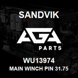 WU13974 Sandvik MAIN WINCH PIN 31.75 X 80 LG | AGA Parts