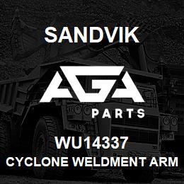 WU14337 Sandvik CYCLONE WELDMENT ARM | AGA Parts