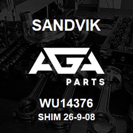 WU14376 Sandvik SHIM 26-9-08 | AGA Parts