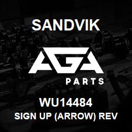 WU14484 Sandvik SIGN UP (ARROW) REV A | AGA Parts