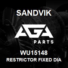 WU15148 Sandvik RESTRICTOR FIXED DIA .08 | AGA Parts