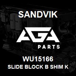 WU15166 Sandvik SLIDE BLOCK B SHIM KIT | AGA Parts