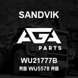 WU21777B Sandvik RB WU5578 RB | AGA Parts