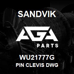 WU21777G Sandvik PIN CLEVIS DWG | AGA Parts