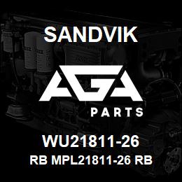 WU21811-26 Sandvik RB MPL21811-26 RB | AGA Parts