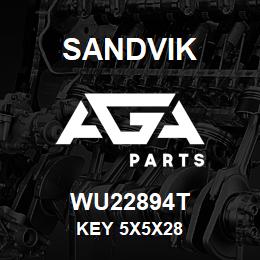 WU22894T Sandvik KEY 5X5X28 | AGA Parts