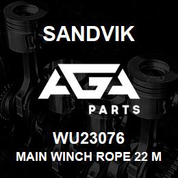 WU23076 Sandvik MAIN WINCH ROPE 22 MM.-468KN | AGA Parts