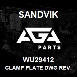 WU29412 Sandvik CLAMP PLATE DWG REV.2 | AGA Parts