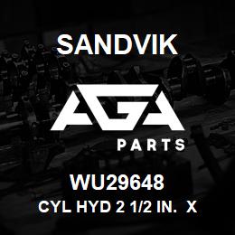 WU29648 Sandvik CYL HYD 2 1/2 IN. X 1 5/8 IN. X 209 | AGA Parts