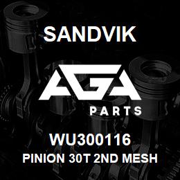 WU300116 Sandvik PINION 30T 2ND MESH | AGA Parts