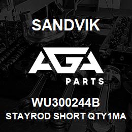 WU300244B Sandvik STAYROD SHORT QTY1MATCHED PAIR | AGA Parts