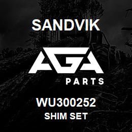 WU300252 Sandvik SHIM SET | AGA Parts