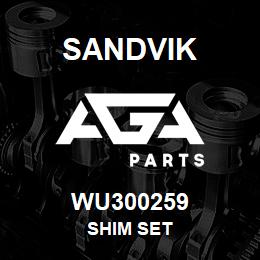 WU300259 Sandvik SHIM SET | AGA Parts