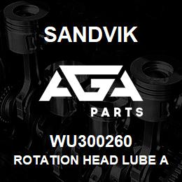 WU300260 Sandvik ROTATION HEAD LUBE ASSY REV.10 RB | AGA Parts