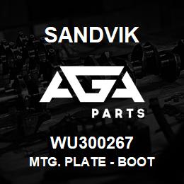 WU300267 Sandvik MTG. PLATE - BOOT | AGA Parts