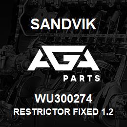 WU300274 Sandvik RESTRICTOR FIXED 1.25 X 5 REV. | AGA Parts