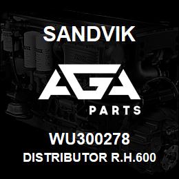 WU300278 Sandvik DISTRIBUTOR R.H.600 | AGA Parts