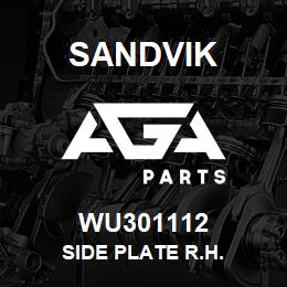 WU301112 Sandvik SIDE PLATE R.H. | AGA Parts