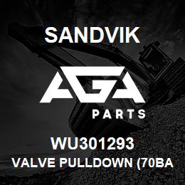 WU301293 Sandvik VALVE PULLDOWN (70BAR) MODIFIE | AGA Parts