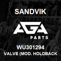 WU301294 Sandvik VALVE (MOD. HOLDBACK) | AGA Parts