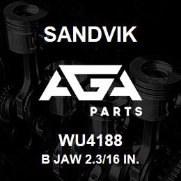 WU4188 Sandvik B JAW 2.3/16 IN. | AGA Parts