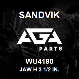 WU4190 Sandvik JAW H 3 1/2 IN. | AGA Parts