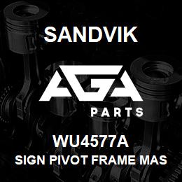 WU4577A Sandvik SIGN PIVOT FRAME MAST WEDGING | AGA Parts