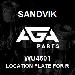 WU4601 Sandvik LOCATION PLATE FOR ROD SLIPS R | AGA Parts