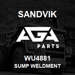 WU4881 Sandvik SUMP WELDMENT | AGA Parts