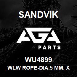 WU4899 Sandvik WLW ROPE-DIA.5 MM. X 1000 METRES | AGA Parts