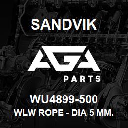 WU4899-500 Sandvik WLW ROPE - DIA 5 MM. X500M | AGA Parts