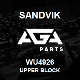 WU4926 Sandvik UPPER BLOCK | AGA Parts