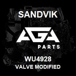 WU4928 Sandvik VALVE MODIFIED | AGA Parts