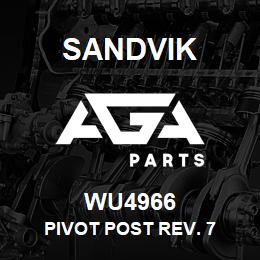 WU4966 Sandvik PIVOT POST REV. 7 | AGA Parts