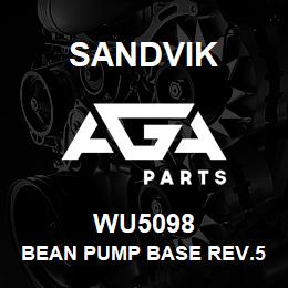 WU5098 Sandvik BEAN PUMP BASE REV.5 | AGA Parts