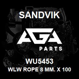 WU5453 Sandvik WLW ROPE 8 MM. X 1000M (7X7) | AGA Parts