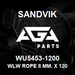 WU5453-1200 Sandvik WLW ROPE 8 MM. X 1200M [7X7] | AGA Parts