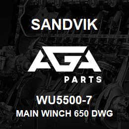 WU5500-7 Sandvik MAIN WINCH 650 DWG | AGA Parts