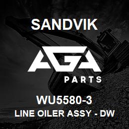 WU5580-3 Sandvik LINE OILER ASSY - DWG | AGA Parts