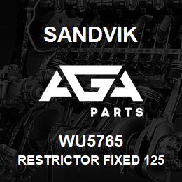 WU5765 Sandvik RESTRICTOR FIXED 125 X 4 REV | AGA Parts